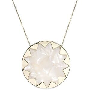 HOUSE OF HARLOW 1960 Mother of Pearl Sunburst Pyramid Necklace